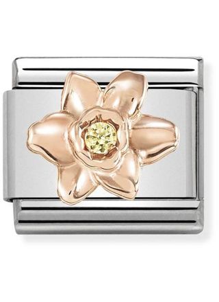 Nomination Rose Gold Daffodil with Yellow CZ 430305-13