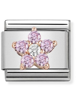 Nomination Rose Gold Flower with Pink/White CZ 430317-04