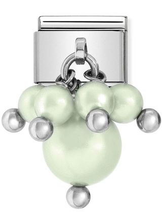 Nomination Silvershine Green Pastel Swarovski Pearls 030609-07