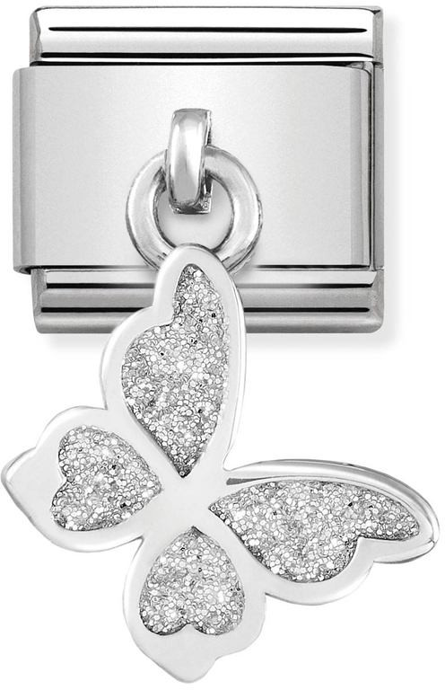 Nomination Silvershine Butterfly with White Glitter 331805-03