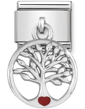 Nomination Silvershine Tree of Life with Red Heart 331805-07