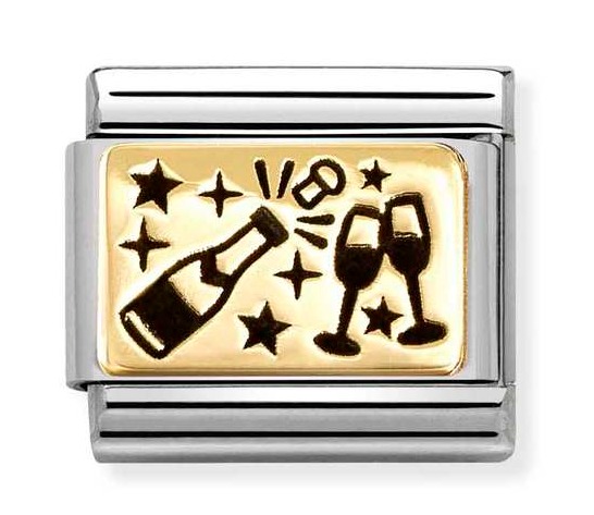 Nomination Composable Classic Plates classic gold Cheers 030166/61