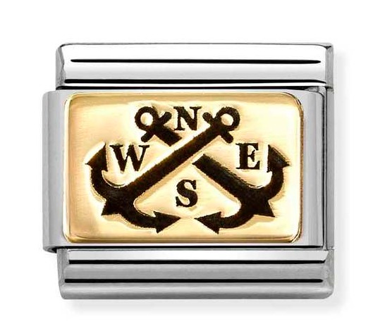Nomination Composable Classic Plates classic gold NSWE anchors 030166/62