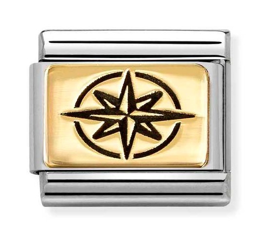 Nomination Composable Classic Plates classic gold Wind rose 030166/63