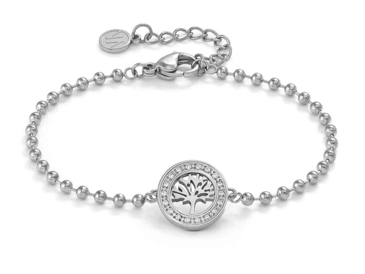 Nomination Soffio D'amore teräsrannekoru zirkonioilla Tree life 134000/017