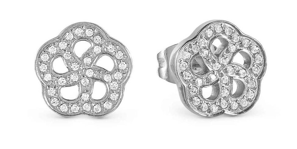 Nomination Soffio D'amore teräskorvakorut zirkonioilla Flower 134002/059