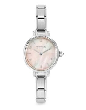 Nomination Paris kello with steel strap oval with cz Pink mother-of-pearl 076038/009