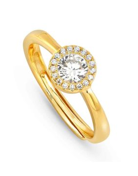 Nomination Seidivina hopeasormus zirkonioilla Yellow Gold 241400/012