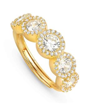 Nomination Seidivina hopeasormus zirkonioilla Yellow Gold 241401/012