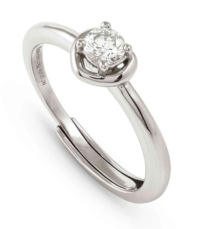 Nomination Cosmic Love hopeasormus zirkonioilla heart Silver 241700/004