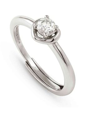 Nomination Cosmic Love hopeasormus zirkonioilla heart Silver 241700/004