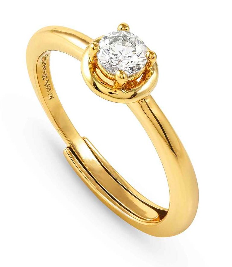 Nomination Cosmic Love hopeasormus zirkonioilla Yellow Gold Circle 241700/054
