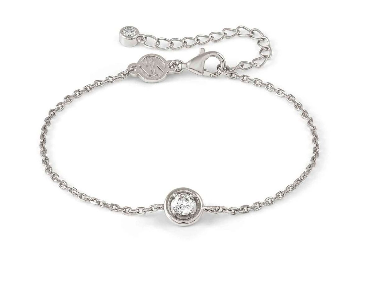 Nomination Cosmic Love hopearannekoru zirkonioilla Silver Circle 241703/053