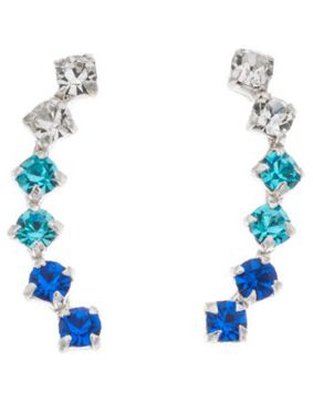 Silver Bar ear cuff rustokorvakorut 3-värinen sinertävä 18 mm 8076