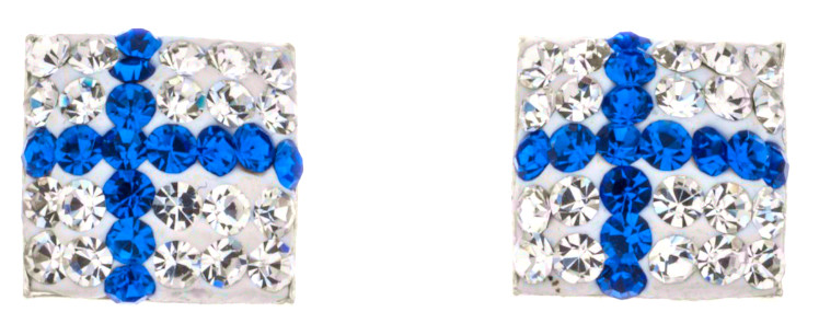 Silver Bar Suomi nappikorvakorut 8 x 8 mm 8198