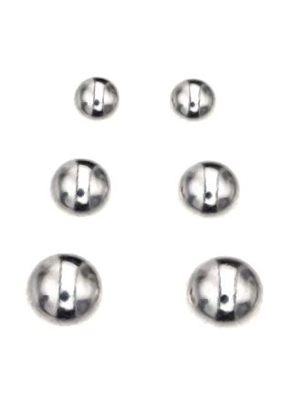Silver Bar hopeakorvakorut kolmen parin lahjasetti 3+4+5 mm 8324