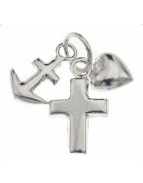 Silver Bar Usko Toivo ja rakkaus riipus 12 mm 8366