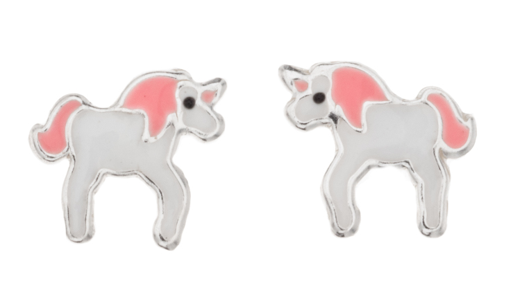 Silver Bar yksisarvinen tappikorvakorut 9 mm 8451