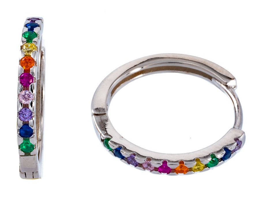 Silver Bar Pride rengas 18mm korvakorut 8641