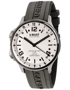U-BOAT Capsoil Doppiotempo 45 mm SS White 8888/B