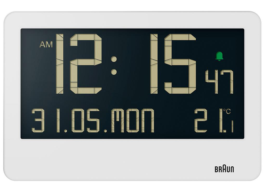 Braun digitaalinen seinäkello valkoinen BC14W