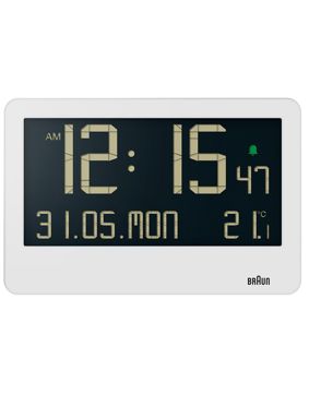 Braun digitaalinen seinäkello valkoinen BC14W