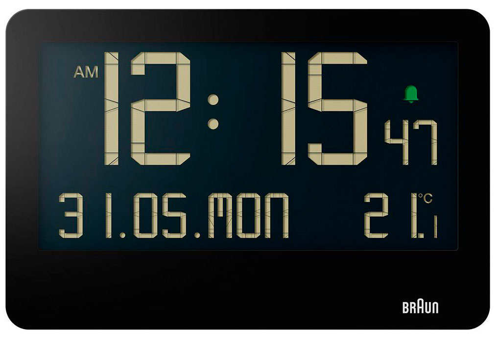 Braun digitaalinen seinäkello musta BC14B