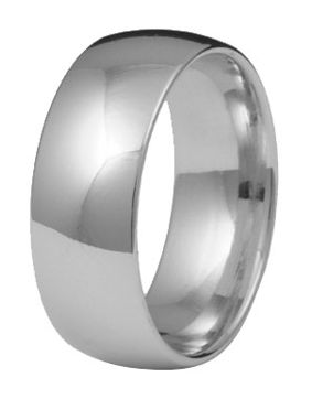Kohinoor 903-524v 8mm tynnyrisormus 14k valkokulta