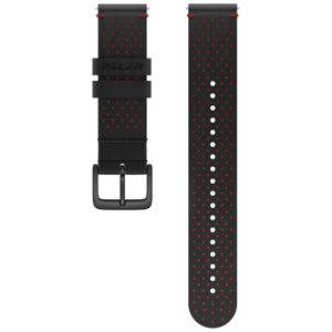 Polar nahkaranneke musta/punainen 20 mm koko M/L 910104669 main product photo