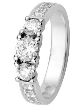 Kohinoor Margit valkokultainen timanttisormus 933-210V-100B4