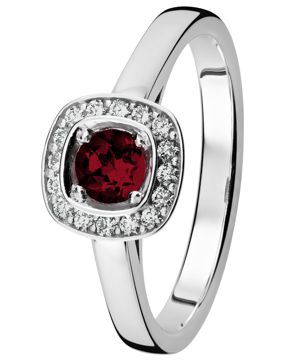 Kohinoor Stella valkokultainen timanttisormus 933-240V-16R