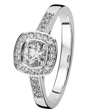 Kohinoor 933-240V-56B4 Timanttisormus valkokulta Stella