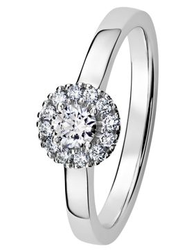 Kohinoor 933-264V-36B3 Timanttisormus valkokulta Valerie