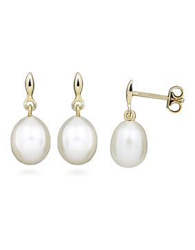 Lykken Pearls kultaiset helmikorvakorut 9mm