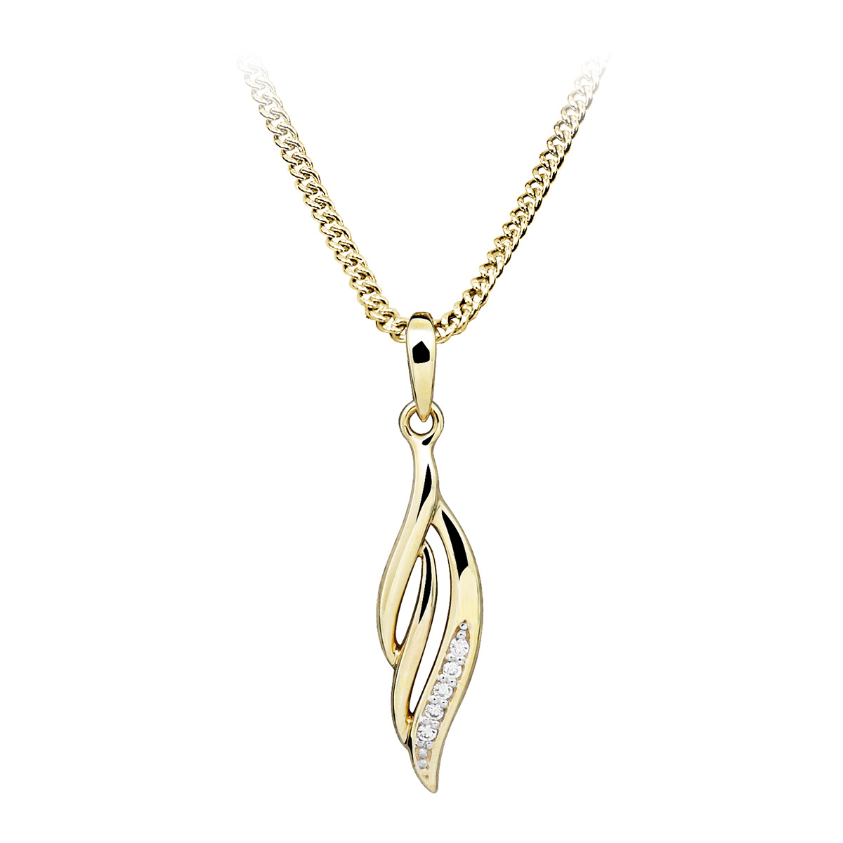 Lykka Casuals kultainen lehtiriipus 20.5mm