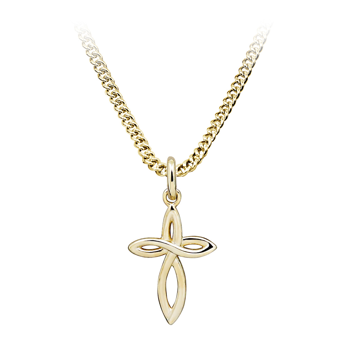 Lykka Crosses kultainen ristiriipus 12.8 mm