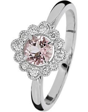 Kohinoor timantti-topaasisormus Bellis valkokulta 033-616VPT-16