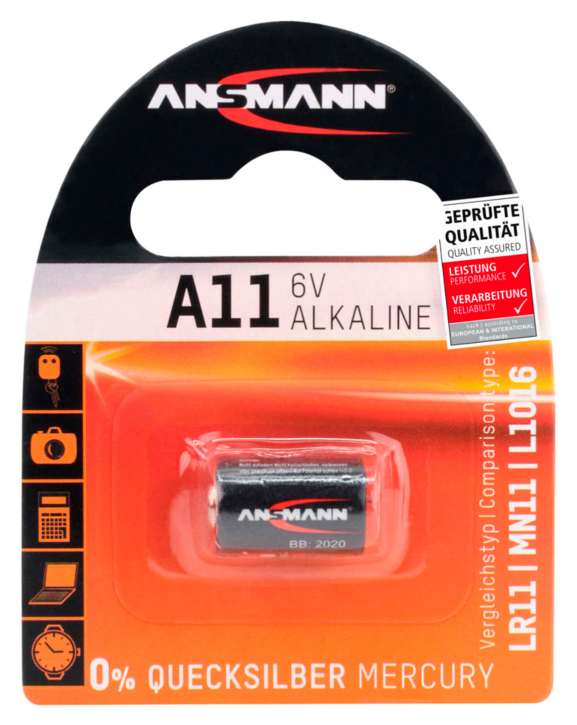 Ansmann alkaliparisto A11 6V 