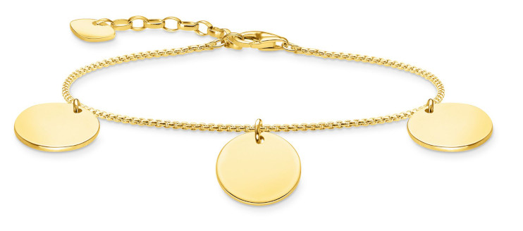 Thomas Sabo with three discs kullanvärinen rannekoru A1961-413-39-L19V