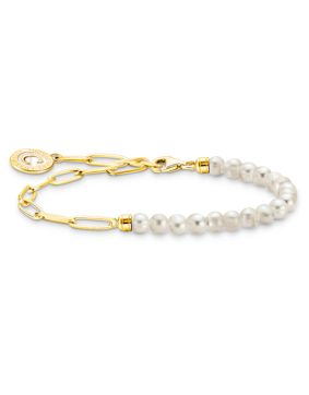 Thomas Sabo Charm Club Charmista gold with pearl keräilyrannekoru A2129-430-14