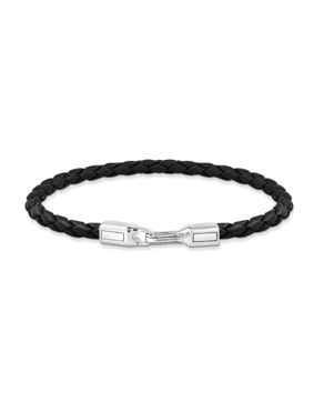 Thomas Sabo Rebel At Heart musta nahkarannekoru 4 mm A2147-682-11