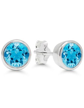 Hopea vaaleansininen zirkonia korvakorut 6mm AE-32514Zaqua