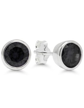Hopea musta zirkonia korvakorut 6mm AE-32514Zmusta