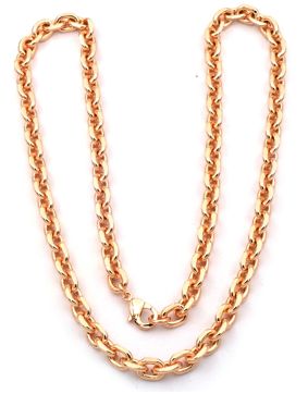 Rocks Steel punakullanvärinen ankkurikaulaketju 50cm ANK.S.7-50