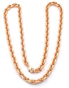 Rocks Steel punakullanvärinen ankkurikaulaketju 60cm ANK.S.R.7/60