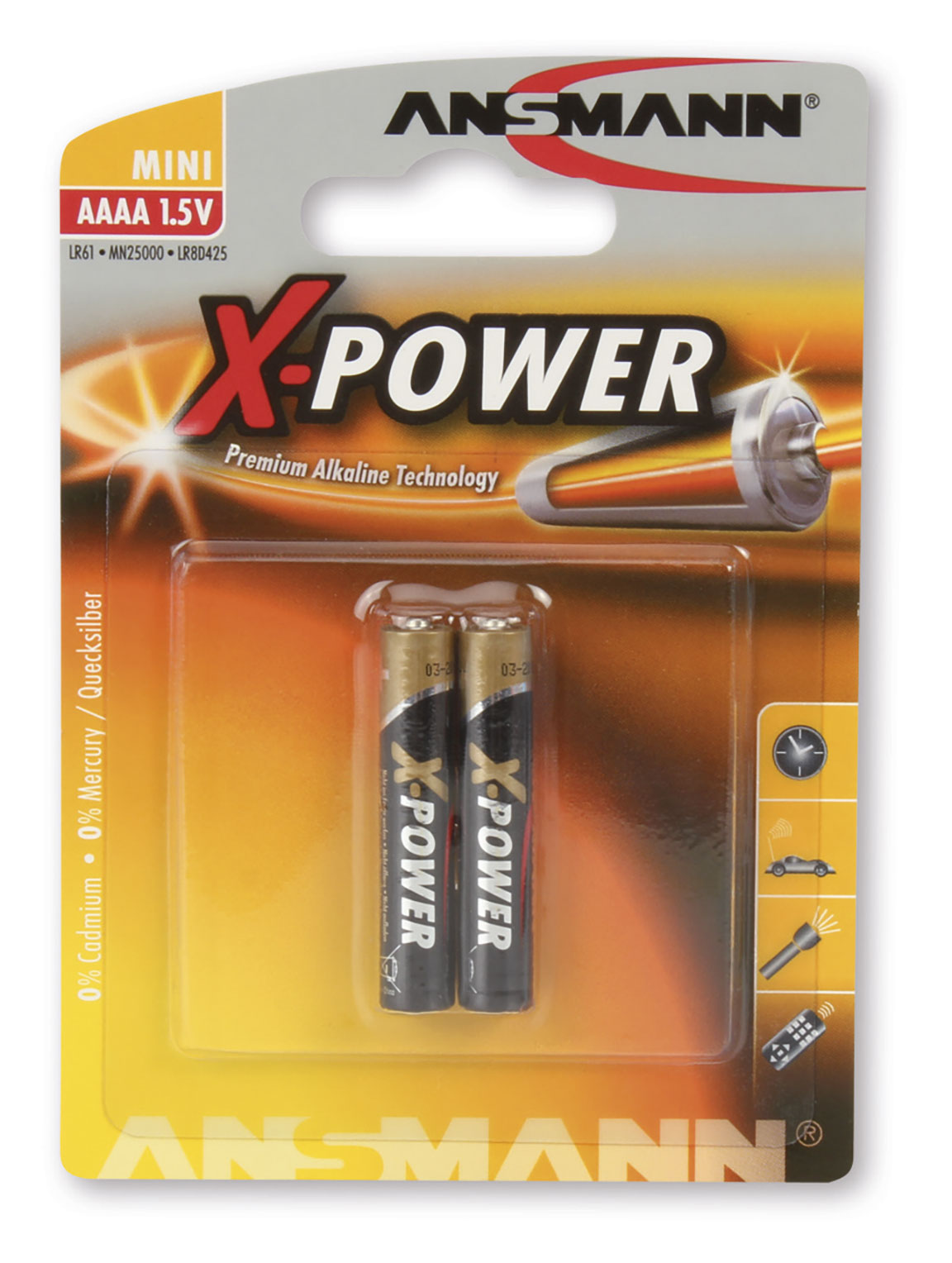 Ansmann alkaliparisto AAAA 1,5V 2-pack