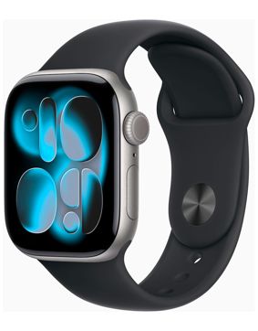 Apple Watch Series 11 GPS 42mm Space Grey Aluminium Case with Black Sport Band MEQW4QN/A
