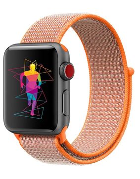 Tiera Apple Watch kangasranneke neon oranssi