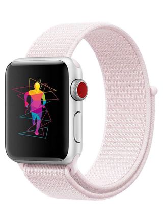 Tiera Apple Watch kangasranneke vaaleanpunainen