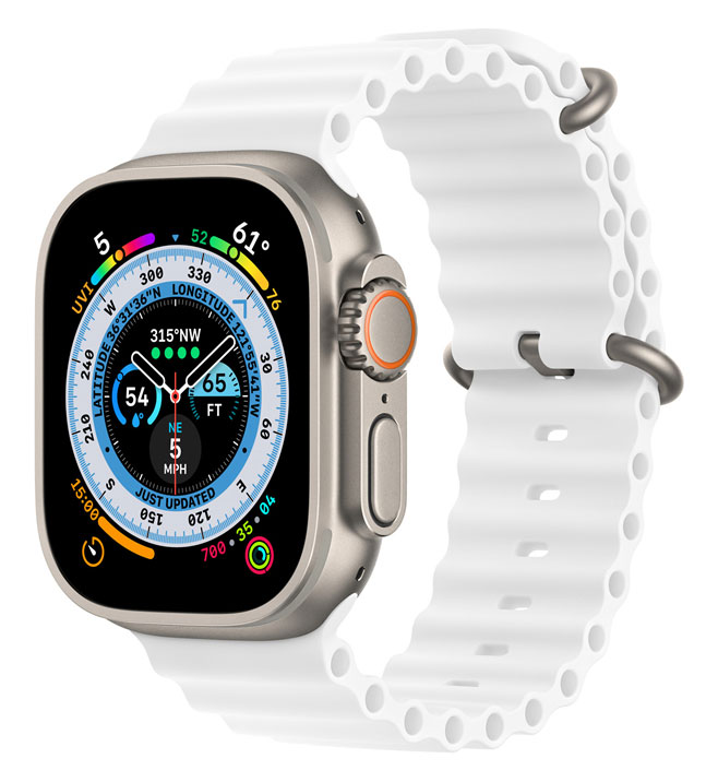 Tiera Apple Watch valkoinen Ocean silikoniranneke